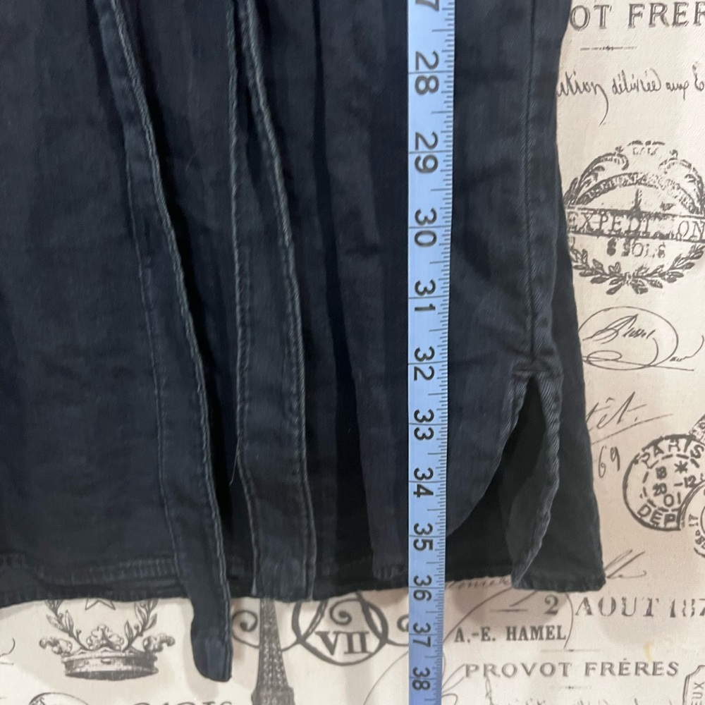 GAP Denim Black Tencel Lyocell Belted Shirt Dress Size L - Picture 8 of 8